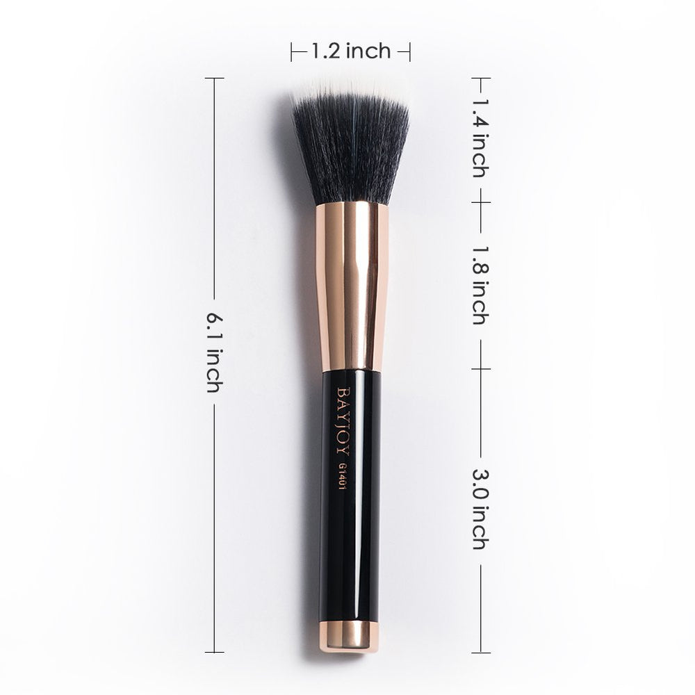PRO Foundation Brushes Flat Top Kabuki Face Makeup Extra Soft Synthetic Dense Bristles Make Up for Cream Liquid Powder Packed in Case One Piece Rose Golden G1401