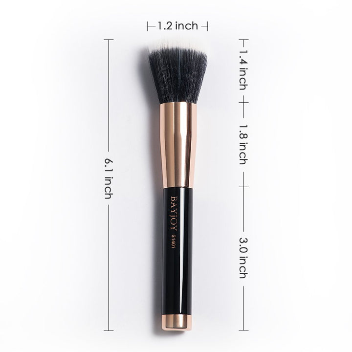 PRO Foundation Brushes Flat Top Kabuki Face Makeup Extra Soft Synthetic Dense Bristles Make Up for Cream Liquid Powder Packed in Case One Piece Rose Golden G1401