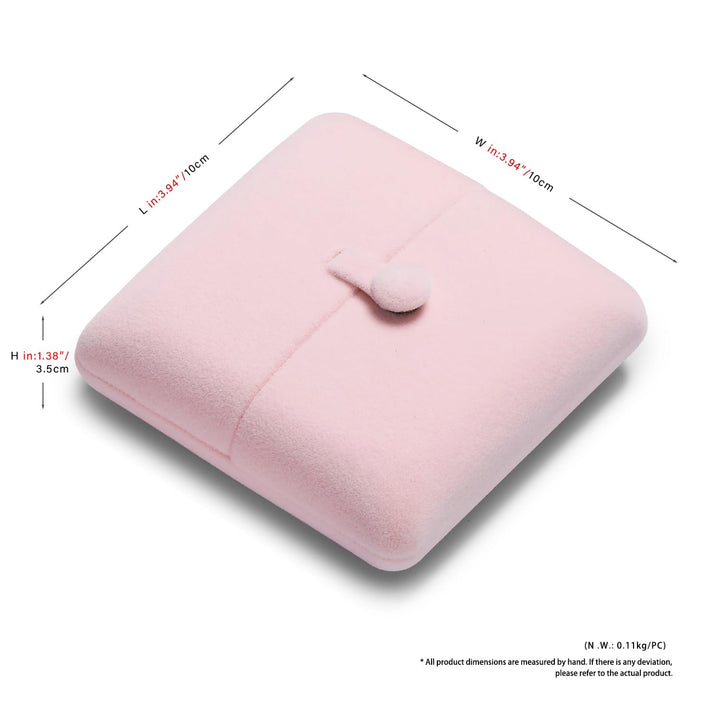 Pink Velvet Bangle Gift Box Bracelet Storage Case Jewelry Gift Boxes