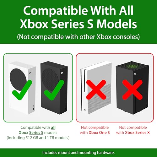 – Wall Mount – Mounts Xbox Series S on a Wall by Your TV (White)