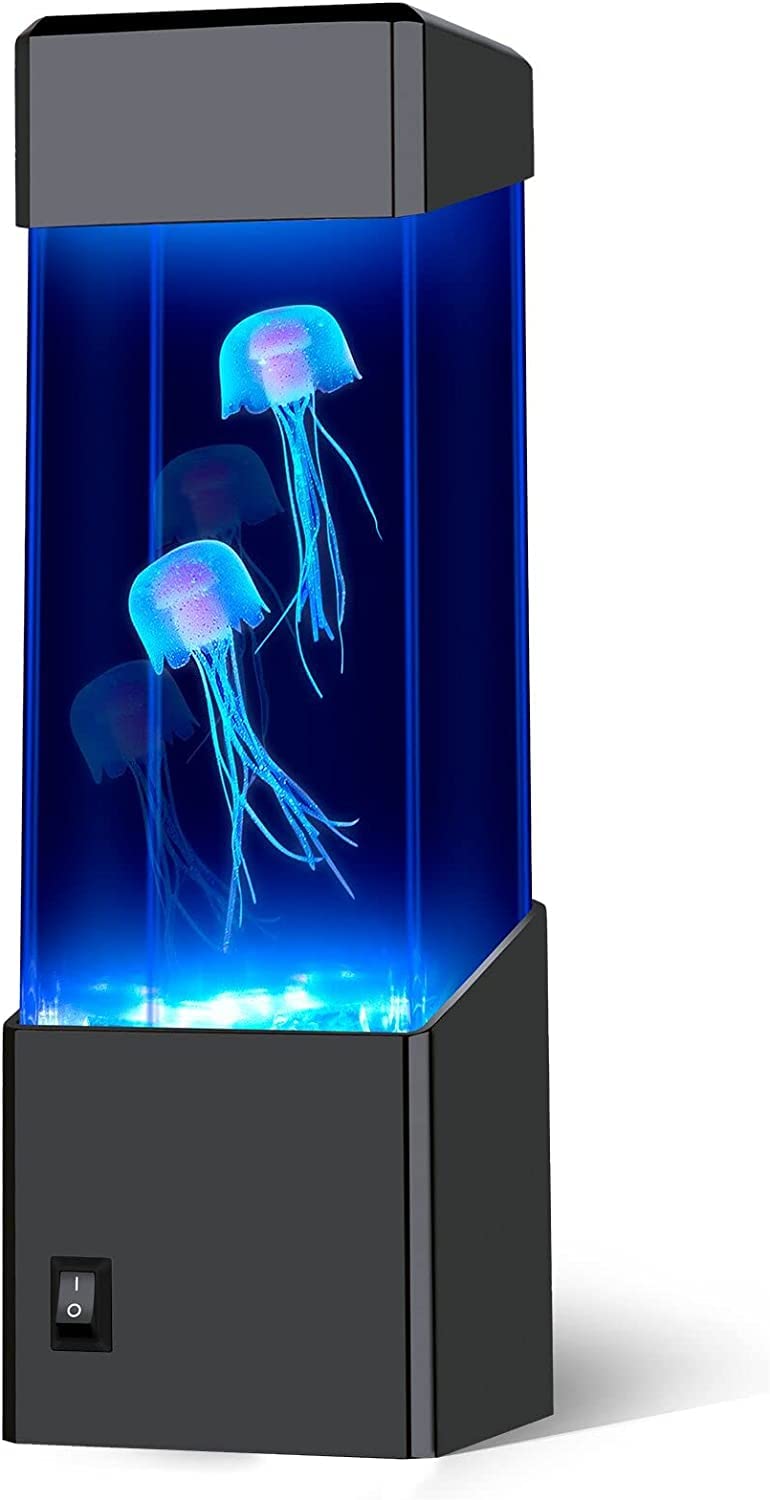 Gifts for Adults Kids, Multi-Color Jellyfish Lamps, USB Powered Aquarium Night Lights, Home Office Room Desktop Decoration, Gift for Christmas, Halloween, Birthdays, Holidays