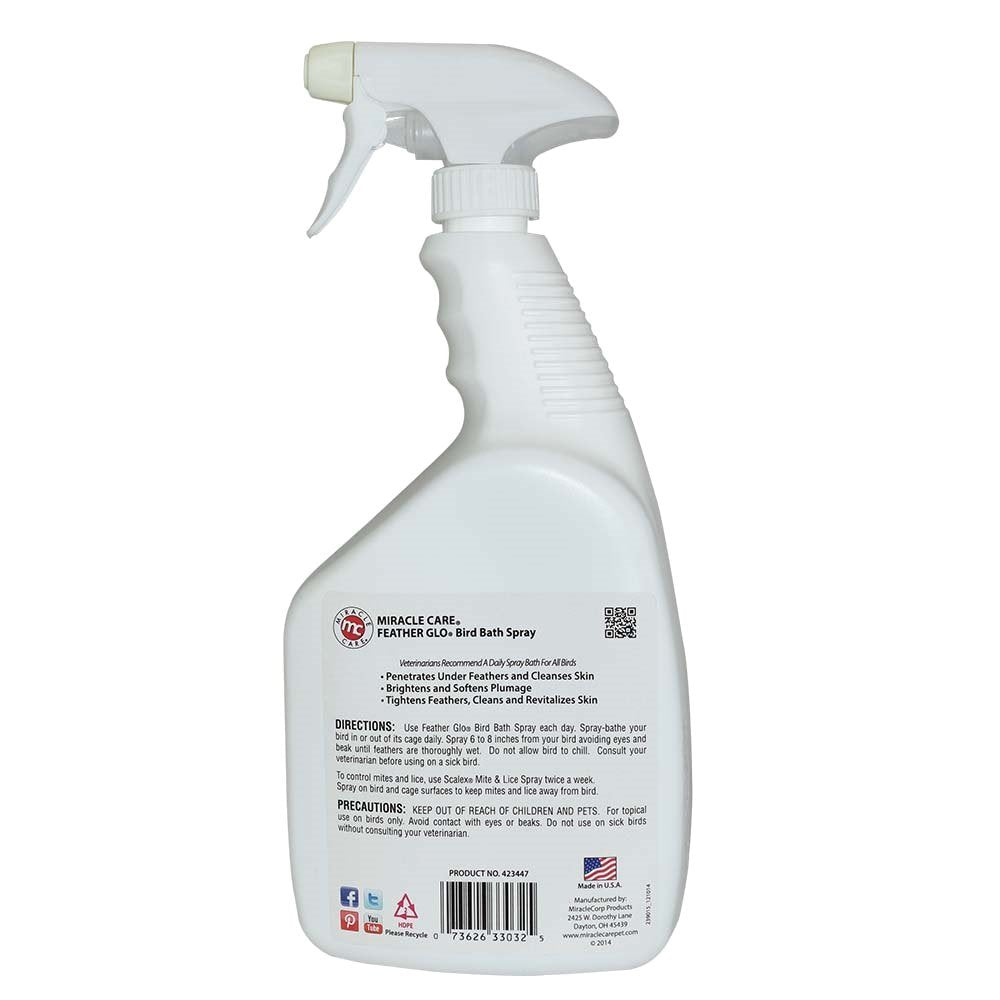 Feather Feather Glo Bird Bath Spray, 32-Ounce