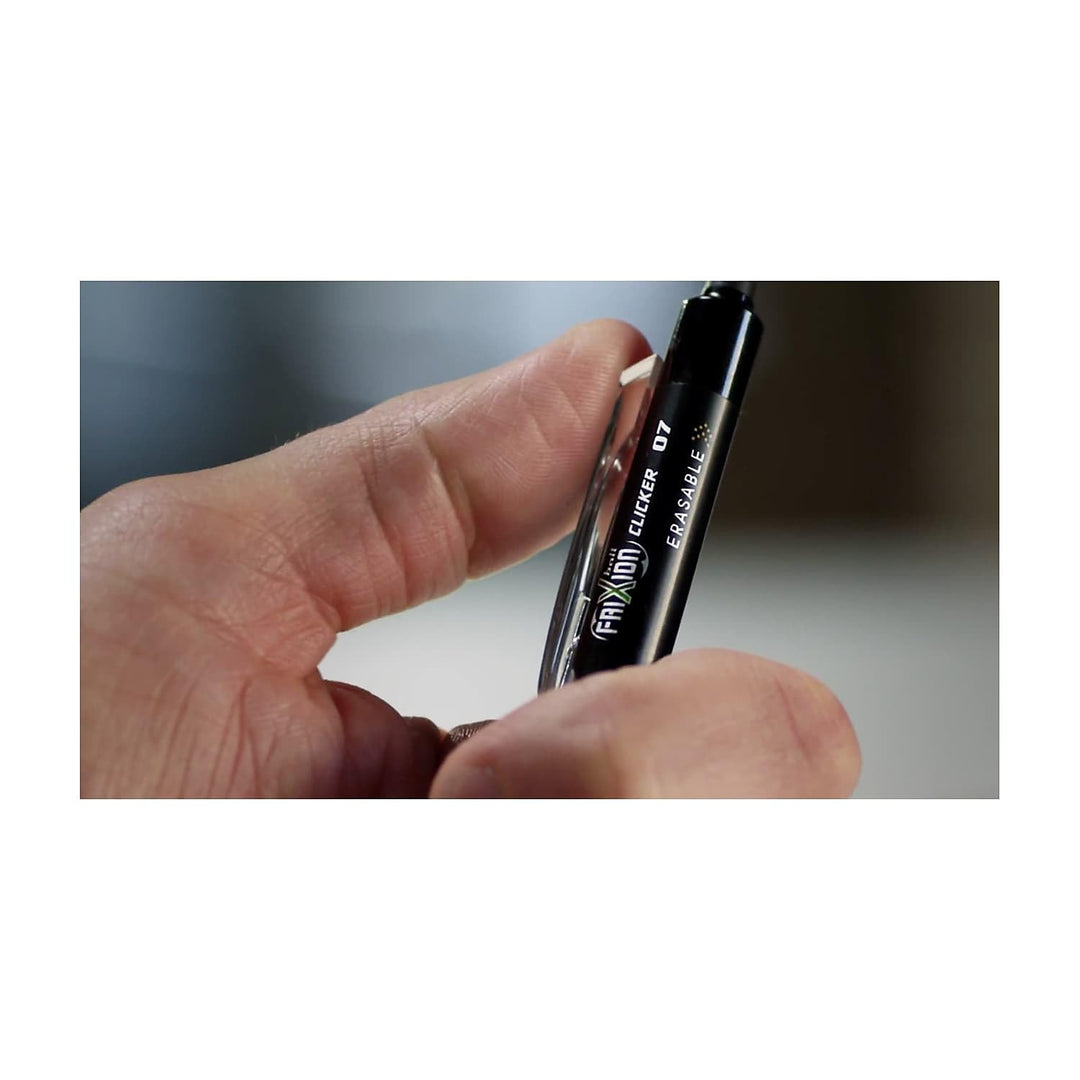 PILOT FriXion Clicker Erasable, Refillable & Retractable Gel Ink Pens, Fine Point, Black Ink, 3-Pack (31464)