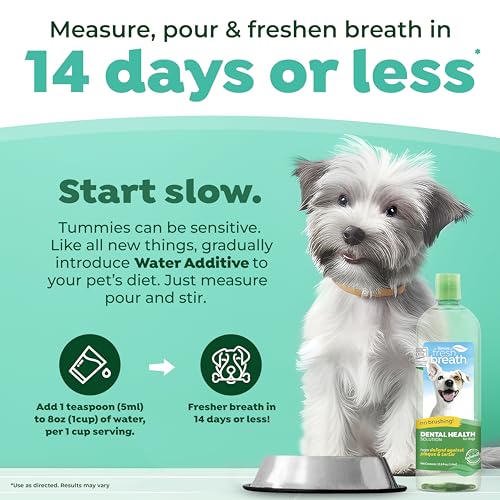 Fresh Breath Water Additive for Dogs | 3 Pack | Breath Freshener and Teeth Cleaning Solution | No Toothpaste or Toothbrush Required | 33.8 oz