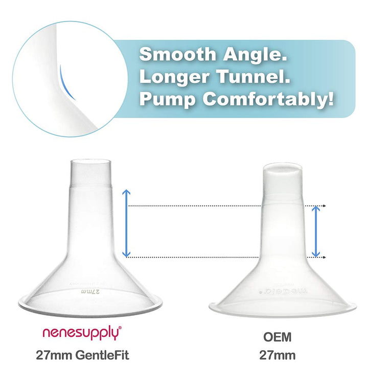 Nenesupply Pump Parts with 27mm Flanges Compatible with Medela Pump in Style Parts Accessories Breast Pump Not Original Medela Pump Parts Incl. 27mm Flange Breastshield Connector Valve Membrane Tubing
