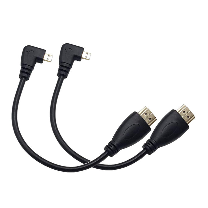 Angled Micro HDMI to HDMI Cable;Seadream 2pcs 8 inch 90