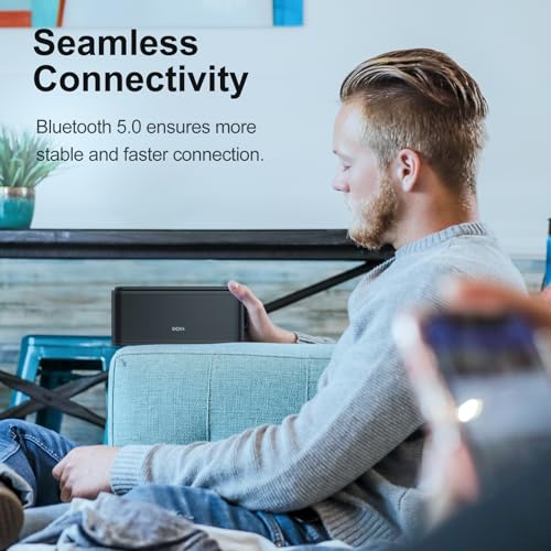 SoundBox Touch Wireless Bluetooth Speaker with 12W HD Sound and Bass, IPX5 Waterproof, 20H Playtime, Touch Control, Bluetooth 5.0, Handsfree, Speaker for Office, Home, Outdoor, Travel-Upgraded