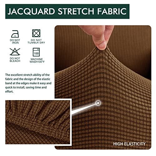 Couch Cushion Covers Stretch Cushion Covers Sofa Seat Cushion Slipcover Cushion Protector(Coffee, Small)