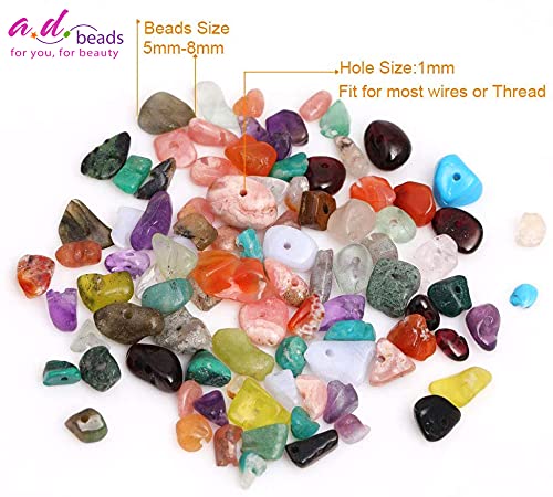 Natural Chips Nuggets 5-10mm Freeform Tumbled Irregular Gemstone Beads 34 (Blue Turquoise)