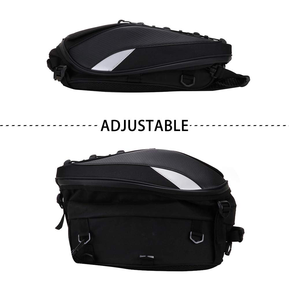 Motorcycle Tail Bag, Seat Bag, Dual Use Motorcycle Waterproof Helmet Bag for Motorbike - with One Extra Motorcycle Cargo Net
