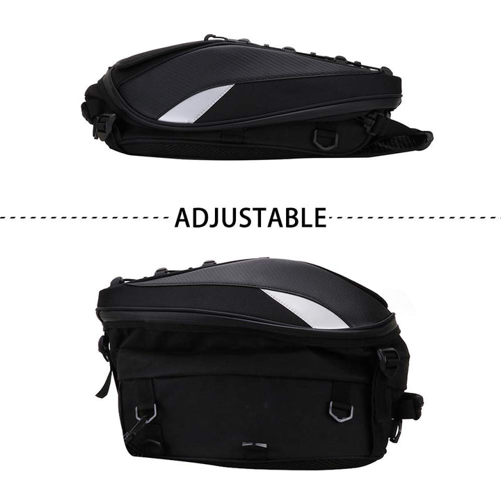 Motorcycle Tail Bag, Seat Bag, Dual Use Motorcycle Waterproof Helmet Bag for Motorbike - with One Extra Motorcycle Cargo Net