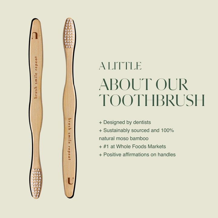 Plus Ultra, Toothbrush Bamboo Brush Smile Repeat, 1 Cou