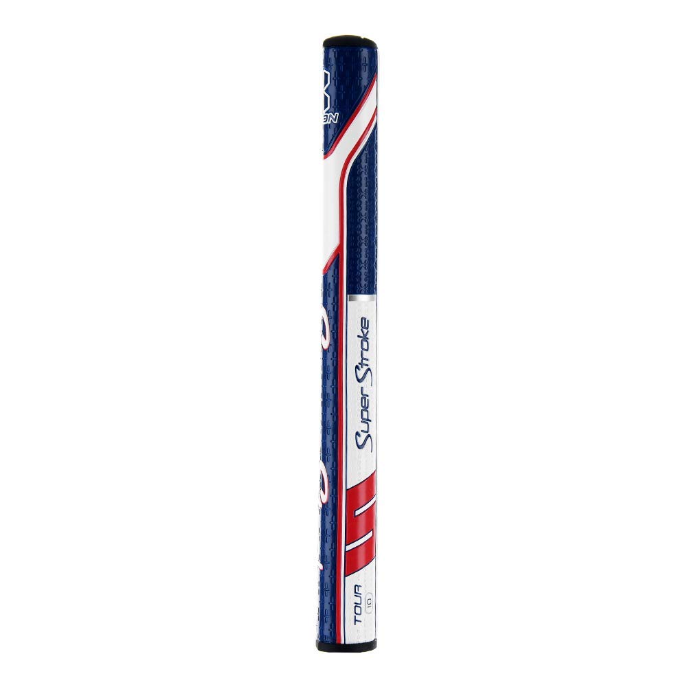 SuperStroke Traxion Tour Golf Putter Grip, Red/White/Blue (Tour 5.0) | Advanced Surface Texture That Improves Feedback and Tack | Minimize Grip Pressure with a Unique Parallel Design