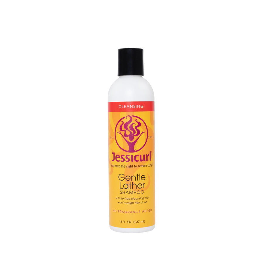, Gentle Lather Shampoo, No Fragrance Added, 8 Fl oz. Cleansing Curly Hair Shampoo, Vegan, Sulfate Free Shampoo