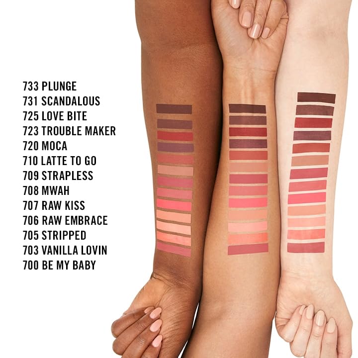 London Stay Matte Liquid Lip Color with Full Coverage Kiss-Proof Waterproof Matte Lipstick Formula that Lasts 12 Hours - 830 Blue Iris, .21oz