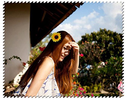 erioctry 6PCS Beautiful Sunflower Hair Alligator Clips 