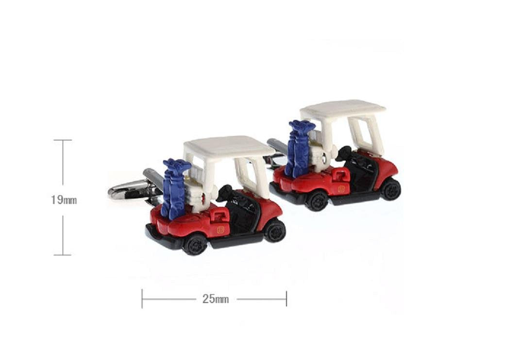 MRCUFF Golf Cart Golfer Golfing Pair of Cufflinks in a 