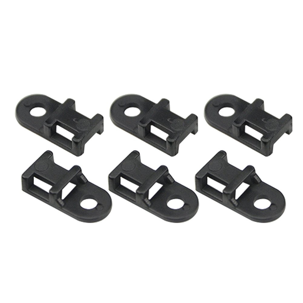 120PCS 3 Values Saddle-type Cable Tie Mount Bases for Cable Wire Tubing Sleeving Conduit Adjustable Cable Tie Holder Set Matched with 120PCS Black Flexible Zip Ties(Black)