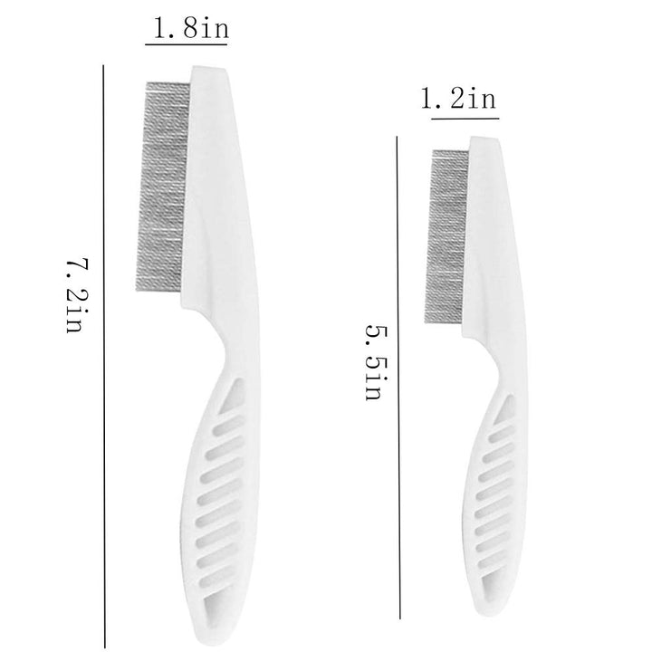 Qtopun Nits Free Lice Comb, Set of 6 Stainless Steel Lo