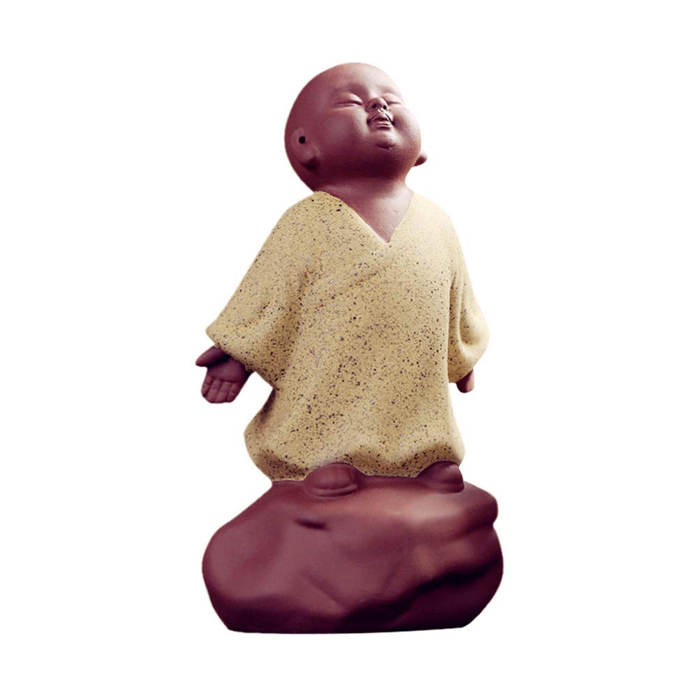 Kingzhuo Ceramic Little Cute Buddha Statue Monk Figurin
