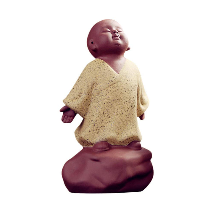 Kingzhuo Ceramic Little Cute Buddha Statue Monk Figurin