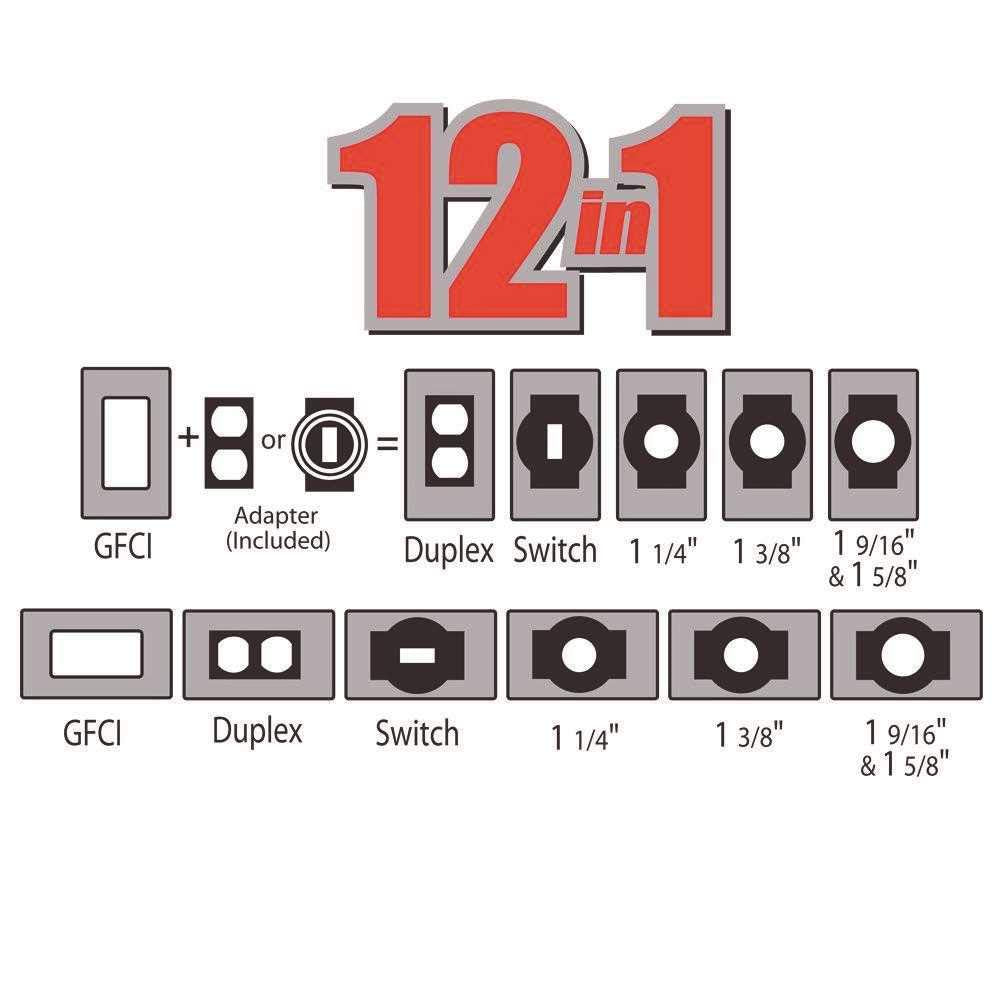 MX1250S Flip Weatherproof Cover Universal Metal 12-in-1 Outlet Outdoor Receptacle Protector, 1-Gang, Gray