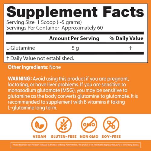 Doctors Best Pure L-Glutamine Powder, Supports Muscle Mass &amp; Strength, Non-GMO, Gluten Free, Soy Free, Vegan Net Wt. 10.6 oz (300 Grams)