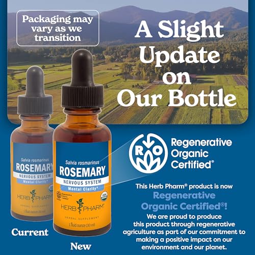 Certified Organic Rosemary Liquid Extract, 1 Fl Oz (Packaging May Vary)