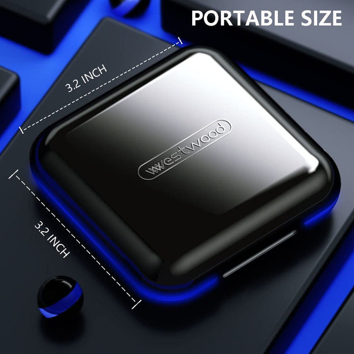 Small Pill Box, Travel Pill Case - Acedada Portable Daily Pill Container, Pill Holder for Purse, Waterproof Compact Medicine Organizer, Vitamin Case, Black