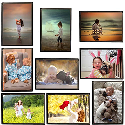 15 Pack Magnet Photo Frame Refrigerator 2.5X3.5,Magnetic Picture Holder, Magnetic Picture Frame Fridge(Black)