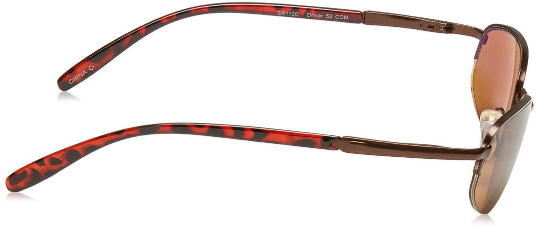 Men&#39;s Driver 52 Oval Sunglasses, Bronze/Brown, 54 mm