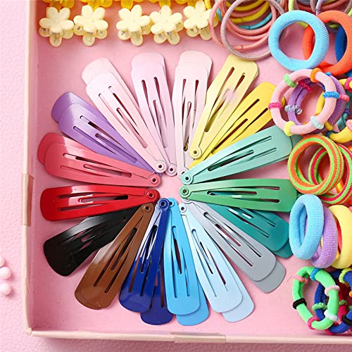 790 pcs Girls Hair Clip Hair Tie Set Toddler Kids Hair Accessories for Girls Hair Clips for Toddler Girls Hair Accessories Set Colorful Ponytail Holders Rubber Bands with 10 pcs Ice Cream Hairpin