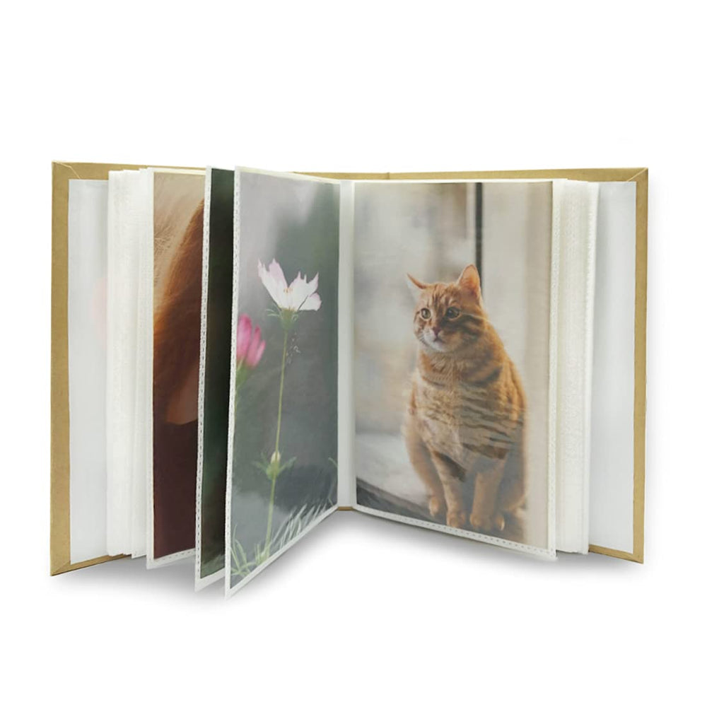 Photo Album Hold 100 Pockets,4x 6 Photos Kid Photo Album Hold,Children's Kraft Pictures Album(Love)