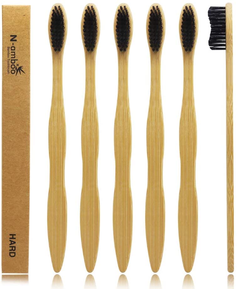 N-amboo Hard Toothbrush Bamboo Toothbrush for Adult Man