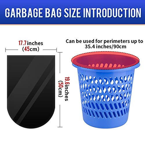 [ 6 Pack] Plastic Colored Dustbin Bin Liners, Trash Bag