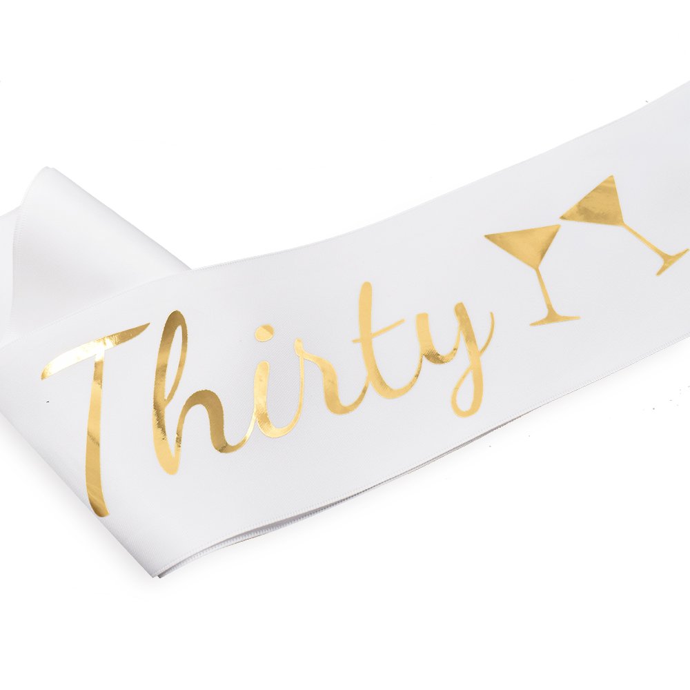 Dirty Thirty Satin Sash - 30th Birthday Sash 30th Birthday Gift Idea for Women Fun Party Sash Birthday Party Favors, Supplies and Decorations