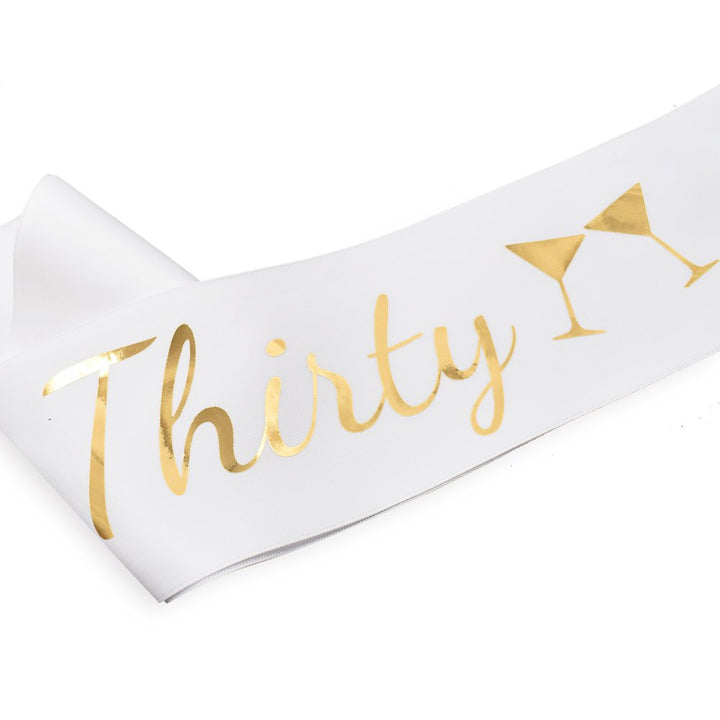 Dirty Thirty Satin Sash - 30th Birthday Sash 30th Birthday Gift Idea for Women Fun Party Sash Birthday Party Favors, Supplies and Decorations