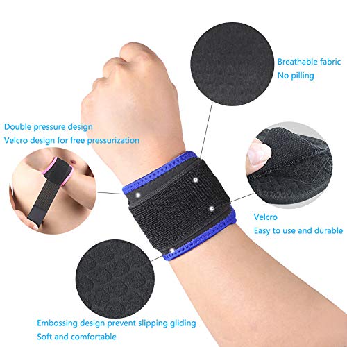 Wrist Brace Compression Wrist Strap Support Wrists forfor Men &amp; Women, Youth &amp; Elderly, Boys&amp; Girls, One Size Adjustable, Sports Wristband (Blue)