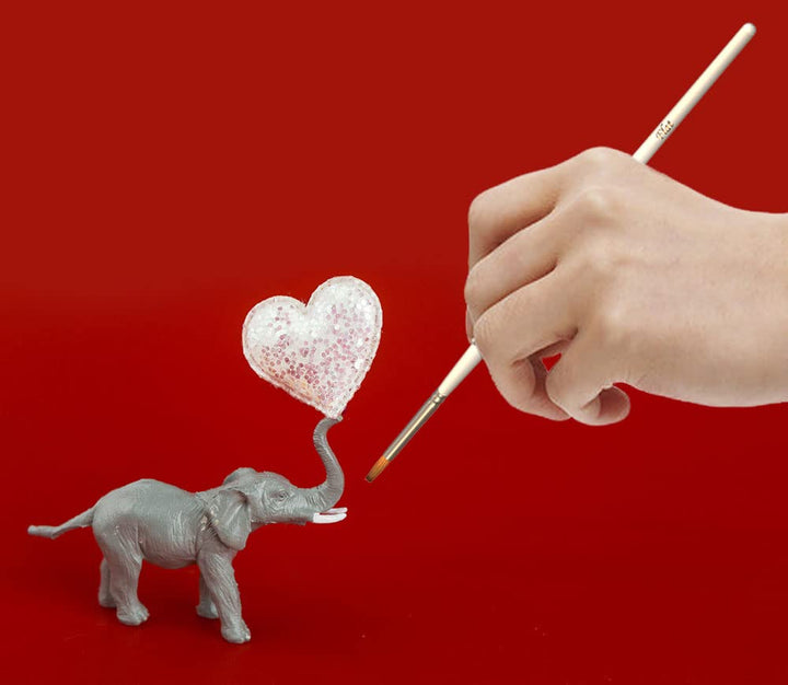 Artist Supplies Miniature Paint Brushes, Set of 12 for Detail &amp; Fine Point Painting - use with Acrylic, Watercolor, Oil, Gouache - for Pinstriping, Warhammer 40k, Models &amp; Lettering White