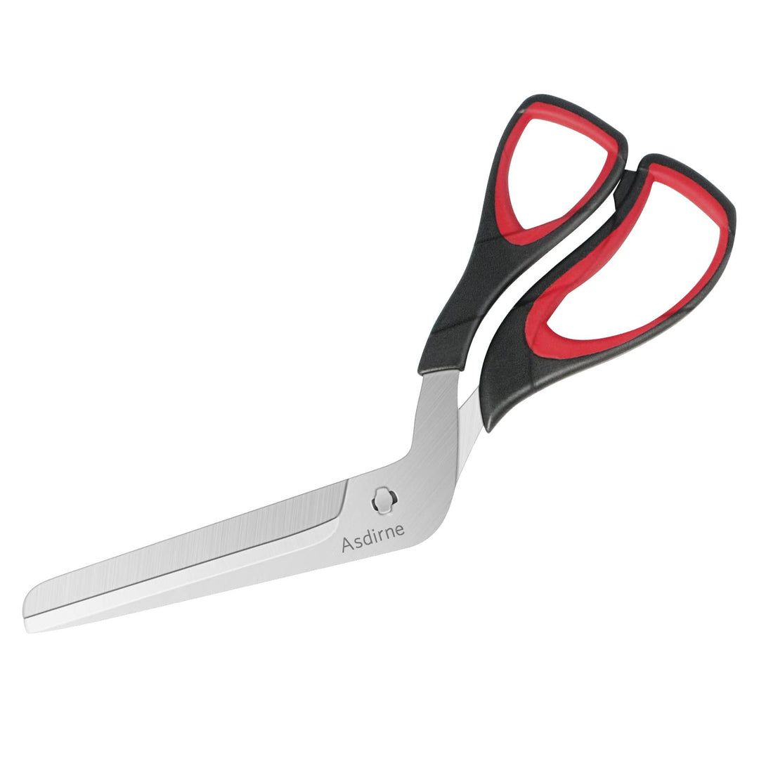 Pizza Scissors, Pizza Cutter with Ultra Sharp Detachable Blade and Ergonomic Soft Grip, 10.3Inch, Black&amp;Red