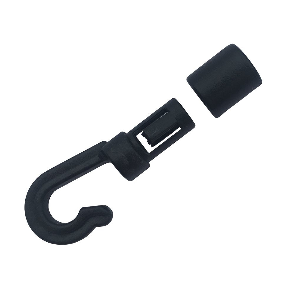 10 Pcs Bungee Shock Cord Hook for 1/4 inch and 3/16 inch Rope Terminal Ends Tabbed S Open Hooks for Kayaks