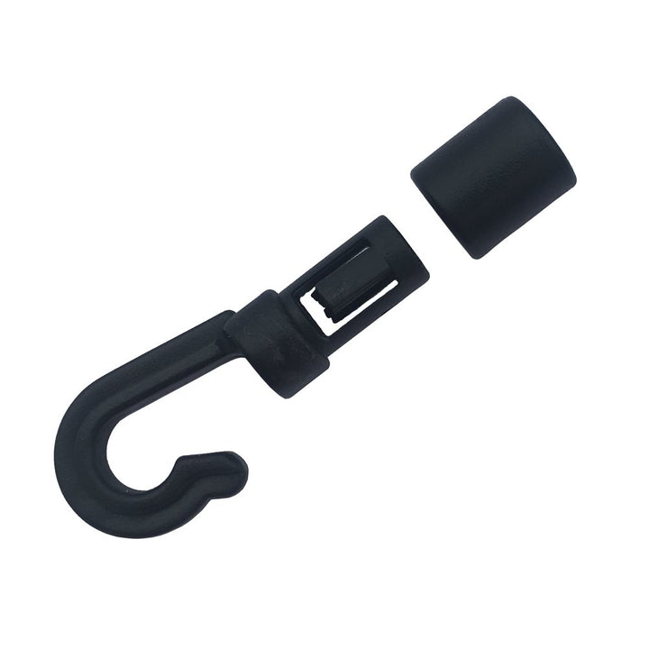 10 Pcs Bungee Shock Cord Hook for 1/4 inch and 3/16 inch Rope Terminal Ends Tabbed S Open Hooks for Kayaks