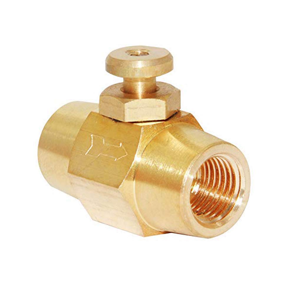 Brass 1/4 NPT Female Thread Push Button Check Valve Switch Shut-off Valve