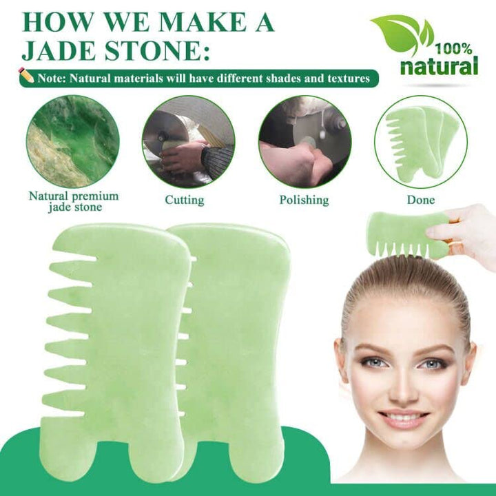EQLEFÃ‚® Jade Gua Sha Scraping Massage Tool Jade Guasha