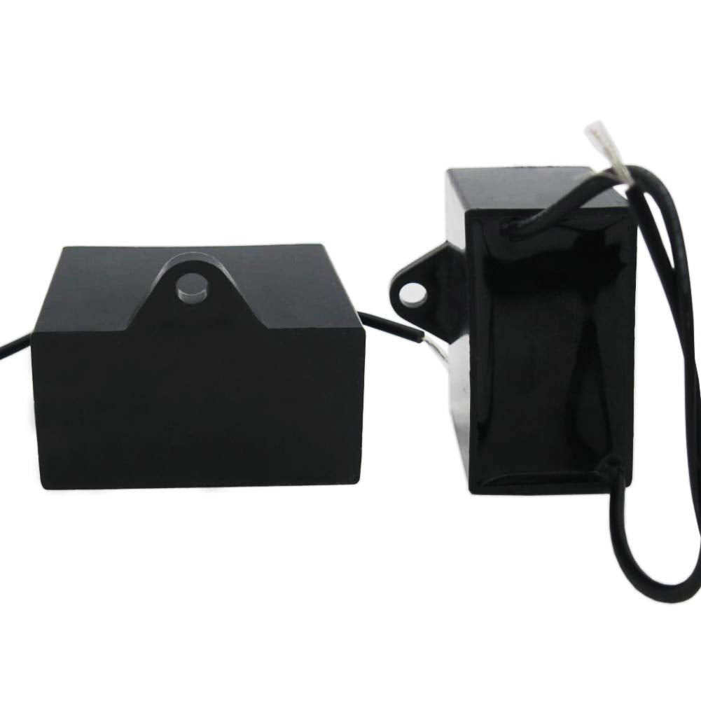 /2Pcs 450V AC 50/60Hz Run Capacitor 2-Wire Metallized Polypropylene Film Capacitors for Ceiling Fan Motor Start Run 10uf CBB61-10