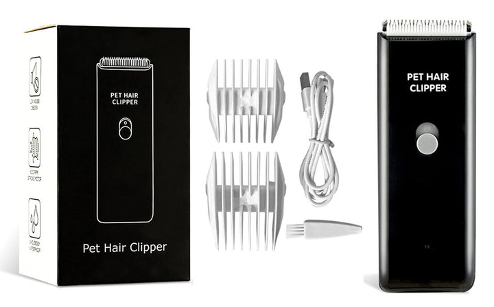Dog Clippers,Quiet Washable USB Rechargeable Cordless Dog Grooming Kit,Electric Pets Hair Trimmers Shaver Shears for Dogs and Cats Black