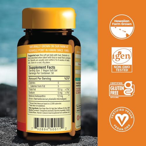 Nutrex Hawaii Vegan BioAstin Hawaiian Astaxanthin - 12m