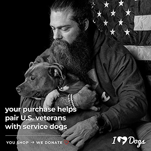 Hero Company Desert Camo Paracord USA Flag Keychain with Carabiner - Helps Pair Veterans with a Service Dog
