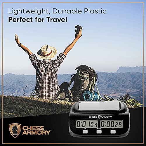 Digital Chess Clock - Portable Timer with Tournament and Bonus Time Features