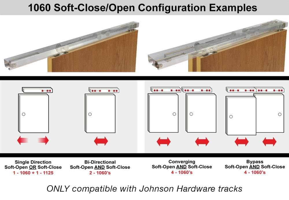 Johnson Hardware 1060 Soft Close Hanger - USA Made, , S